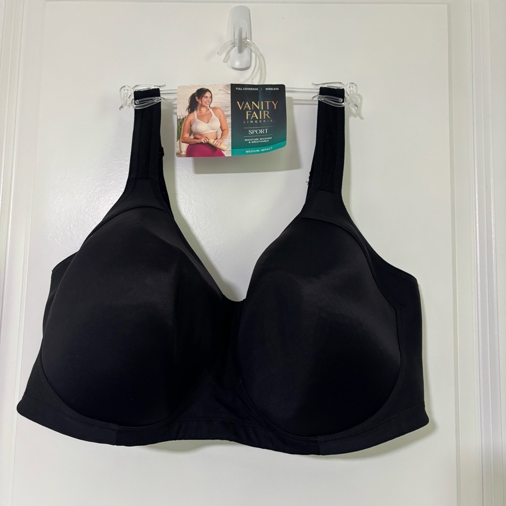 Vanity Fair Black Sports Bra - 42 DD